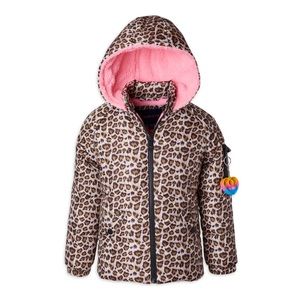 Limited Too Toddler Girl Puffer Jacket with Sherpa Fleece Hood Lining